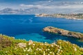 The citadel of Calvi with maquis, sea and mountains