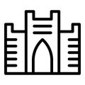 Citadel icon outline vector. City skyline