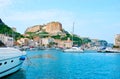 The Citadel and the old quay from marina of Bonifacio, Corsica, France