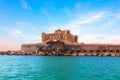 Citadel of Qaitbay, famous medieval fort built on the place of Lighthouse of Alexandria, Egypt Royalty Free Stock Photo