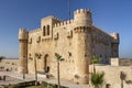 The Citadel of Qaitbay is a 15th-century defensive fortress established in 1477 AD Royalty Free Stock Photo