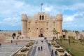 Citadel of Qaitbay, a 15th century defensive fortress located on the Mediterranean sea coast, Alexandria, Egypt