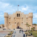 Citadel of Qaitbay, a 15th century defensive fortress located on the Mediterranean sea coast, Alexandria, Egypt
