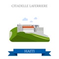 Citadelle Laferriere in Haiti flat vector