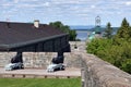 Cannons Guarding St Laurence River at La Citadelle, Quebec, Canada Royalty Free Stock Photo