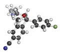 Citalopram anti-depressant drug molecule