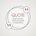 Citation text box. Frame for decoration quote and