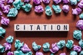 Citation word concept on cubes