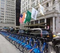 Citi Bike Bicycle Sharing System, The Plaza Hotel, Midtown, Manhattan, NYC, NY, USA