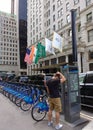 Citi Bike Bicycle Sharing System, The Plaza Hotel, Midtown, Manhattan, NYC, NY, USA