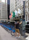 Citi Bike Bicycle Sharing System, The Plaza Hotel, Midtown, Manhattan, NYC, NY, USA