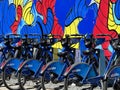 Citi bike station in Manhattan