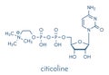 Citicoline CDP-choline molecule. Skeletal formula.