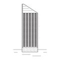 Citicorp tower. Vector illustration decorative design Royalty Free Stock Photo