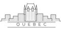 Cities of Canada, Quebec line expand icon on white background