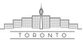 Cities of Canada, Toronto line expand icon on white background