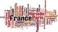 Cities in France word cloud