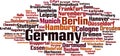 Cities in Germany word cloud