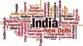 Cities in India word cloud