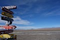 Cities plate - Salinas grandes / large salines - salta & jujuy , argentina Royalty Free Stock Photo