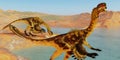 Citipati Dinosaurs in Mongolia Royalty Free Stock Photo