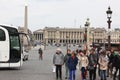 Citizen and tourist at Fountains and Obelisk,