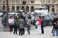 Citizen and tourist at Place de la Concorde on