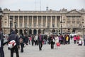 Citizen and tourist at Place de la Concorde on