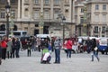 Citizen and tourist at Place de la Concorde on