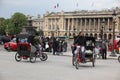 Citizen and tourist at Place de la Concorde on