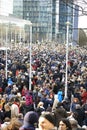 Citizen walking at Brussels on Sunday, January 11, 2015