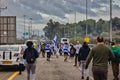 Citizens marching in the city of Golani Junction, Israel