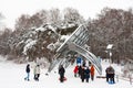 Citizens resting in Lianozovsky Nursery park 6.01.2019