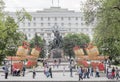 Citizens walk on Victory Day on May 09,2016 in Rostov-on-Don Royalty Free Stock Photo