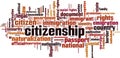 Citizenship word cloud Royalty Free Stock Photo