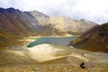 Lake in the cone of the Nevado de toluca volcano, mexico I Royalty Free Stock Photo