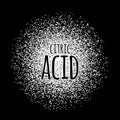 Citric acid as a white powder vector illustration
