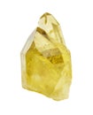 Citrine crystals on a white background