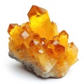 Citrine gemstone on white background Royalty Free Stock Photo