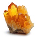 Citrine gemstone on white background Royalty Free Stock Photo