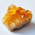 Citrine gemstone on white background Royalty Free Stock Photo