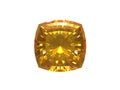 Citrine jewel on white background