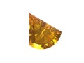 Citrine jewel on white background