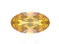 Citrine jewel on white background