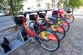 Citrix Cycle Bike Sharing Program In Raleigh, NC Royalty Free Stock Photo