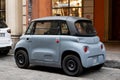 Citroen Ami One electric mini car parked on a street of Bologna