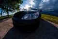 Citroen c4 coupe fisheye perspective Royalty Free Stock Photo