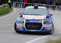 Citroen C3 rally car driven Stephan Lefbvre by during a speed test of the 17th Rally Regione Piemonte