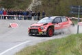 Citroen C3 rally car during a speed test of the 17th Rally Regione Piemonte which took place on 13 and 14 April 2023.