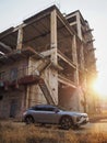 Citroen C5X wagon in abandoned industrial areas in China